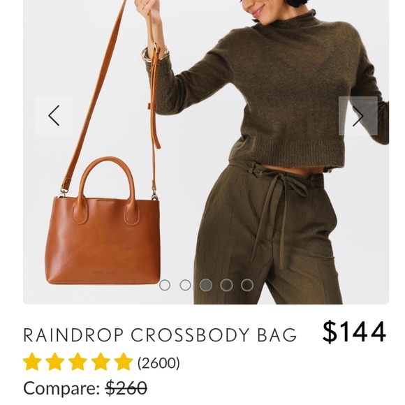 Portland Leather Goods Large Honey Raindrop Bag With Extras - Picture 7 of 14